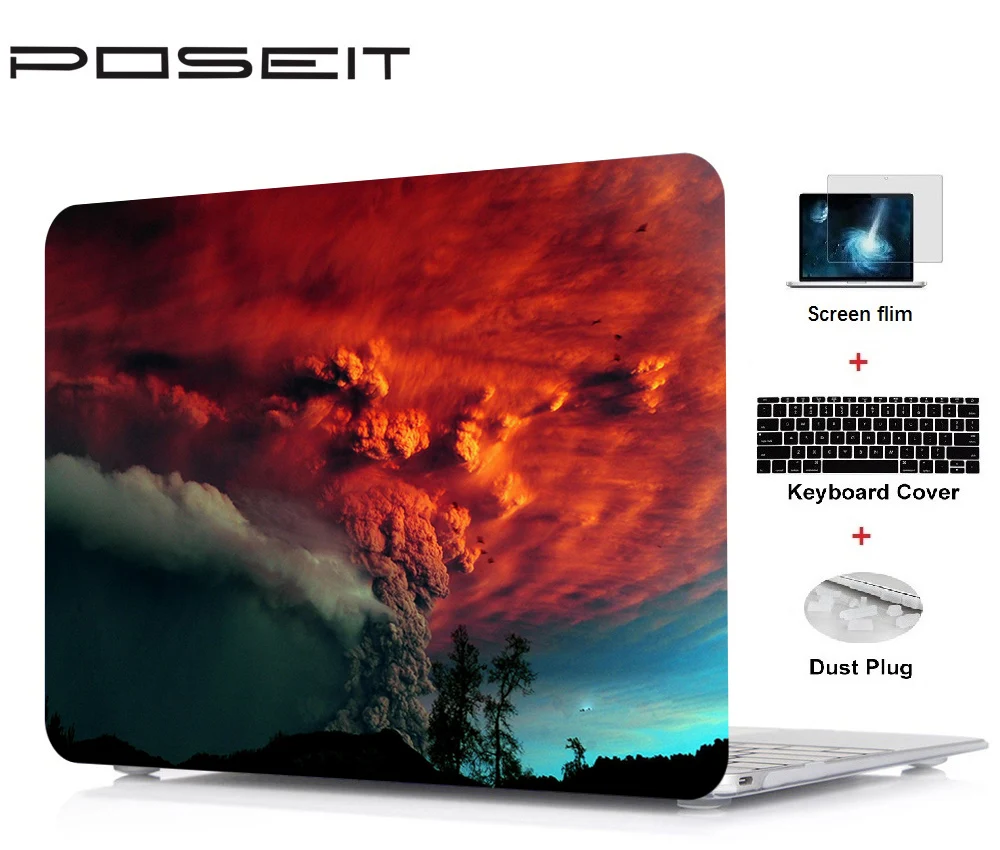 Чехол для Apple Macbook Retina Touch Bar Air Pro 11 12 13 15 дюймов Жесткий ноутбука + крышка клавиатуры