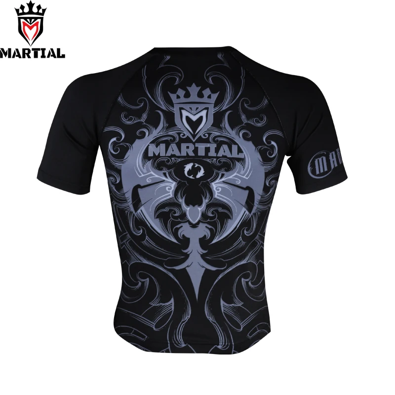 Martial : Pisces sublimated sports t shirt gym men qucik dry shirts mma clothing breathable plus size jersey |