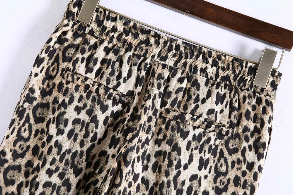 Vadim женские шаровары с леопардовым принтом животный узор эластичная резинка на