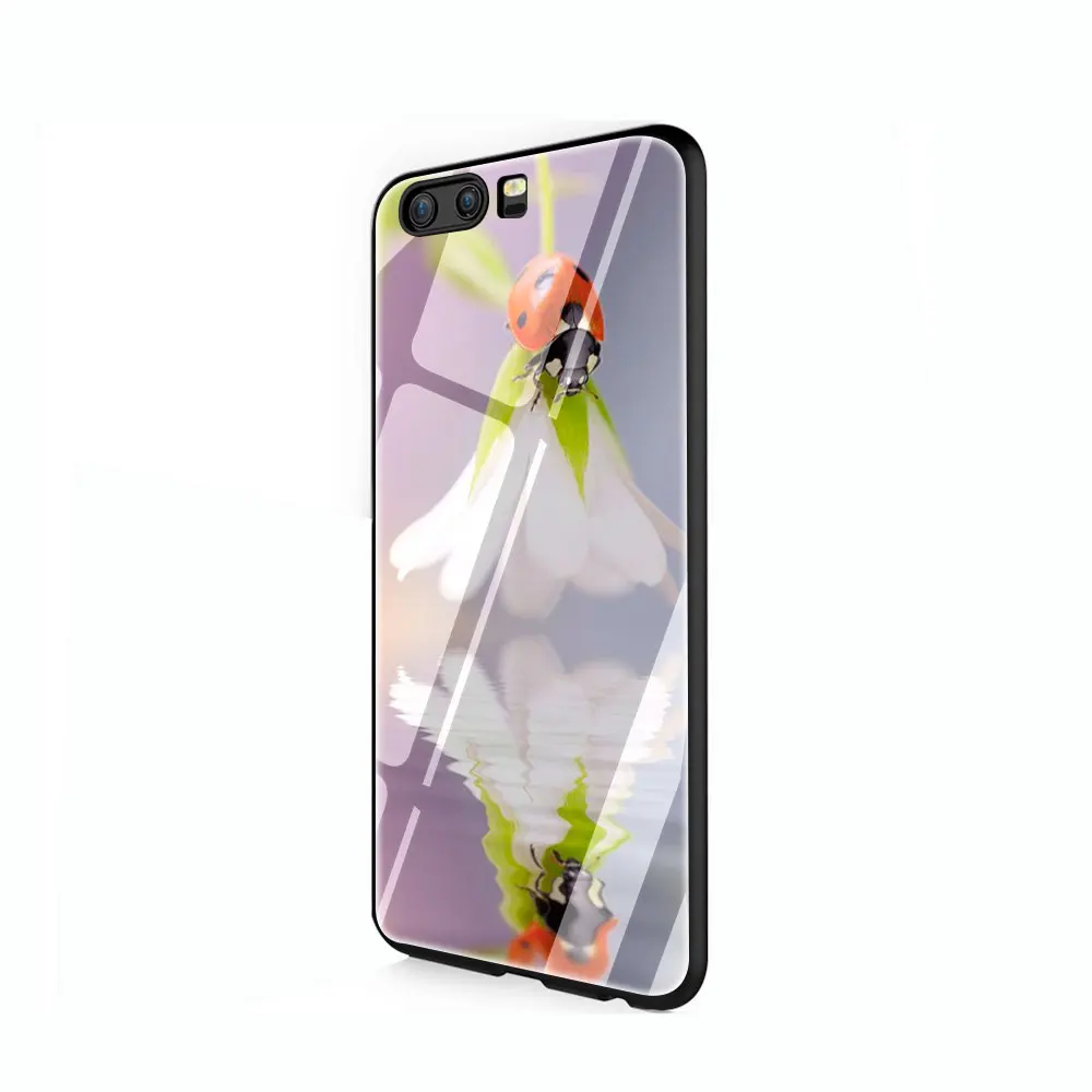 G2 Чехол из закаленного стекла с божьей коровкой и насекомыми для huawei mate P 10 20 30 Lite Pro Y9 Honor 8X 7A - Цвет: G2