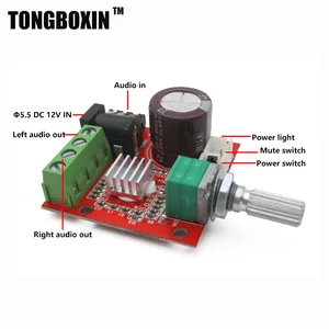 Плата усилителя аудио класса D 12 В постоянного тока, два чипа PAM8610, 2*10 Вт, двухканальный цифровой стерео