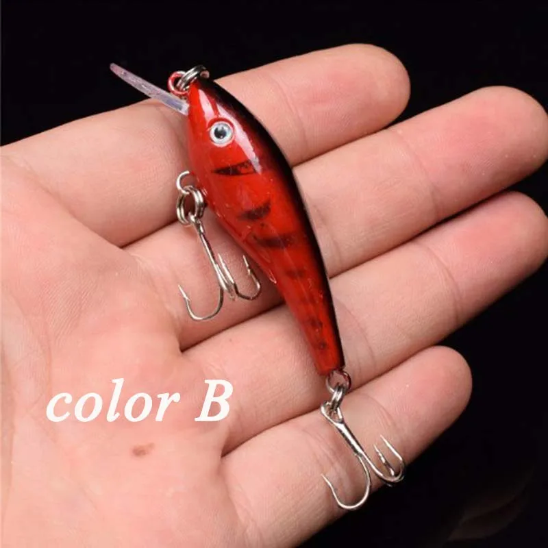 1штНовые маленькие рыболовные приманки с лазерным минноу 5.7см/4.4г Твёрдый блеснул воблер искусственная приманка для рыбалки на море.