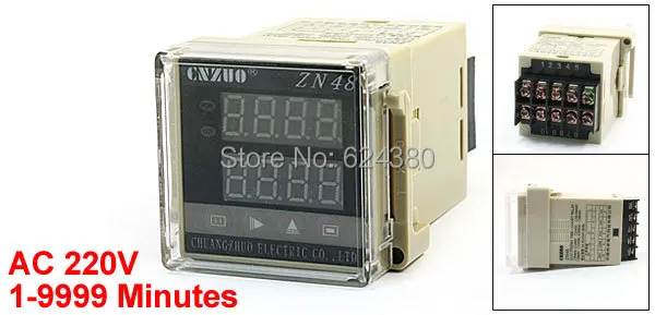 

ZN48S-10 AC 220V 1-9999 M 1-9999 Minutes Интеллектуальный Счетный цифровой таймер реле времени задержки Счетчик оптом и в розницу
