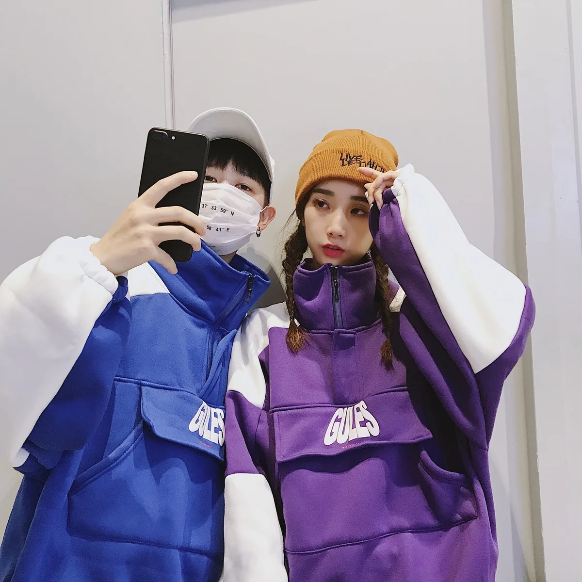 2018 корейский улица тенденция Любовник с длинным рукавом легко увеличить вниз