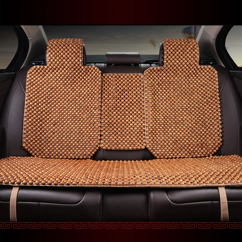 

Summer Wooden Bead Car Cushion Four Seasons General Natural Fragrant Wood Breathable Single Cushion Car Seat Protector