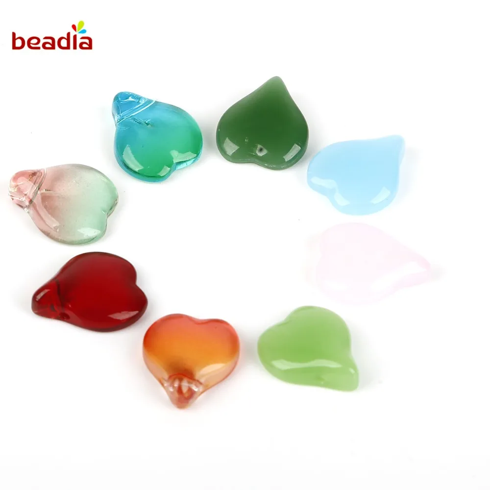 20 шт. многоцветные лепестки чешского стекла прессованные плоские Цветочные