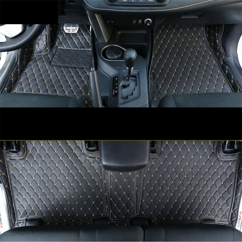 Lsrtw2017 кожаные автомобильные коврики для toyota rav4 2013 xa40 аксессуары коврик для ног авто интерьер