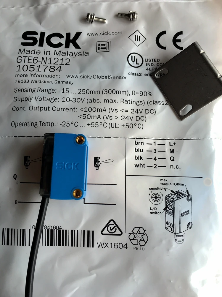 Фотоэлектрический выключатель с сенсором Sick 100% новый и оригинальный|photoelectric