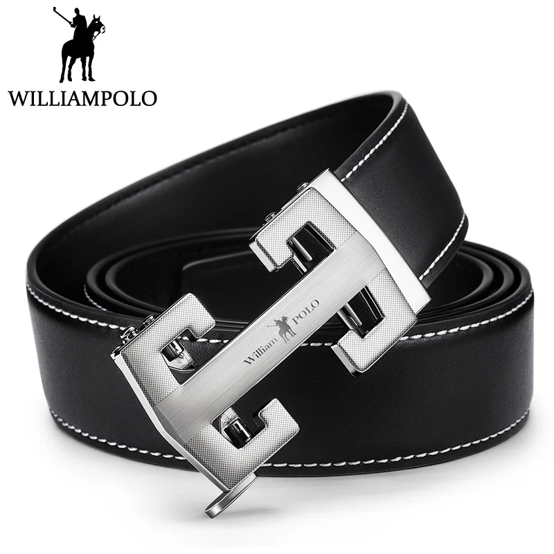 ремень мужской WilliamPolo натуральная кожа Роскошные Для мужчин кожаный 2018