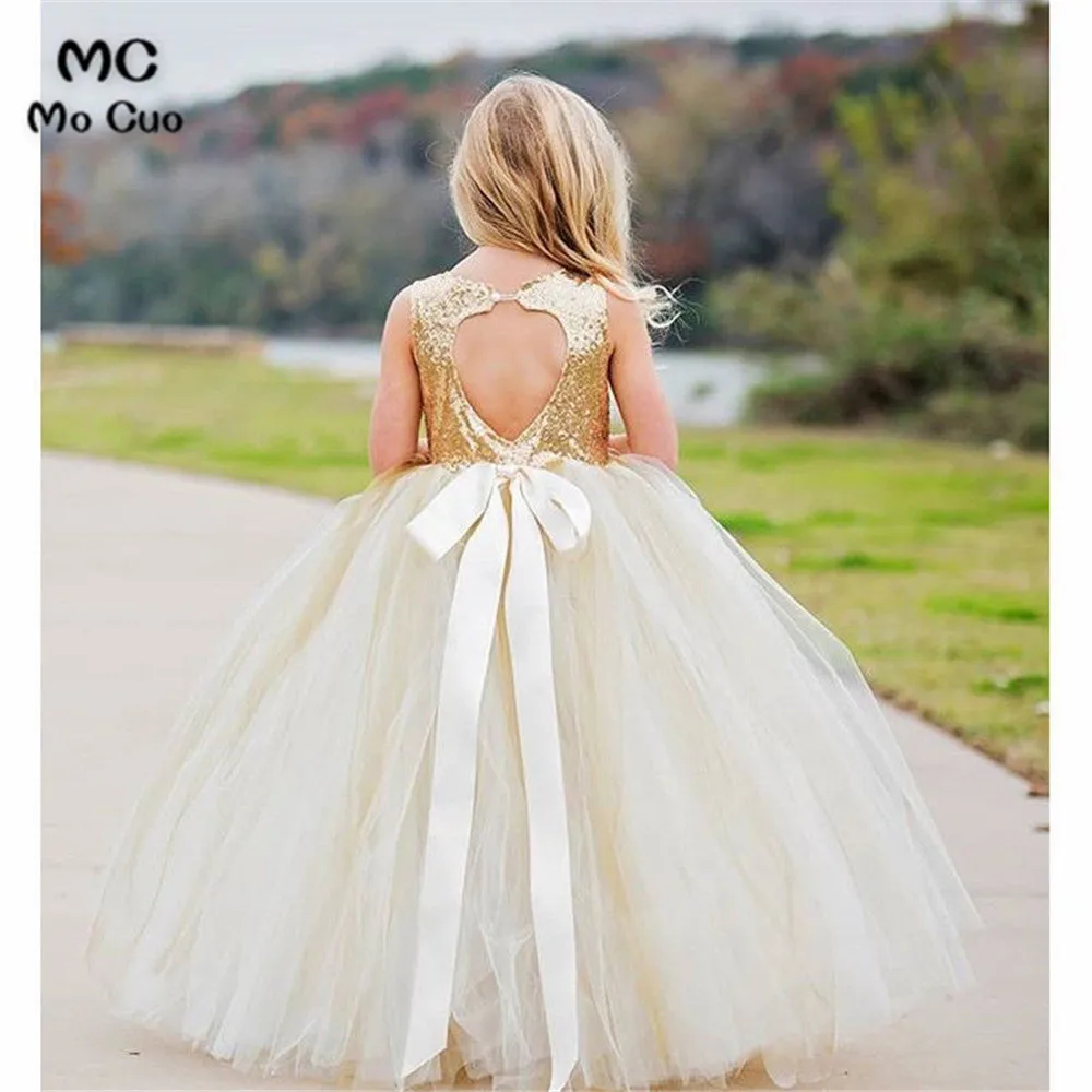 

Fashion Sequin Flower Girl Dress Party Birthday wedding princess Toddler Backless baby Girls Clothes Children Kids Girl Dresses
