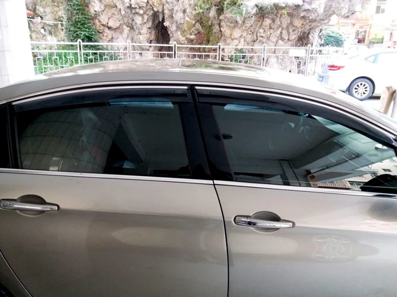 Для Citroen C5 2011- Пластик черное окно козырек Vent Оттенки Защита от солнца дождь дефлектор гвардии авто аксессуары 4 шт./компл