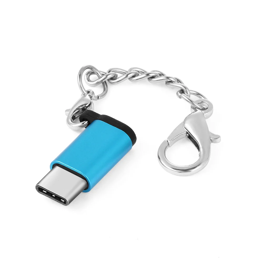 1 шт. брелок кабель usb type C адаптер OTG Micro USB Женский Для type C Мужской конвертер адаптер USB-C для iPhone huawei
