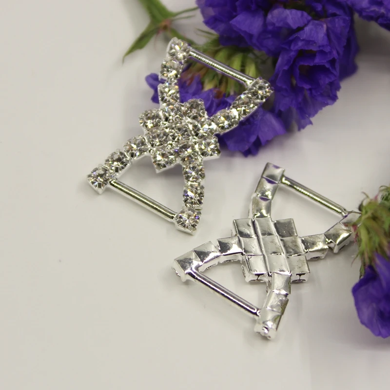 Прямые продажи 2018 30 шт. Ленточные слайдеры Стразы с бабочками регулируемые