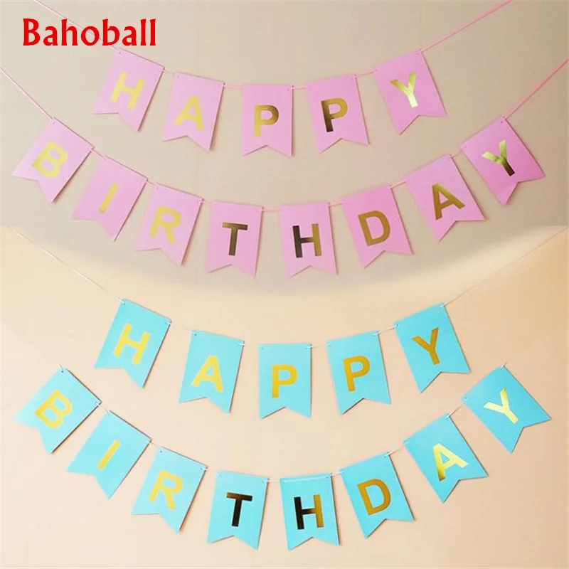 Бумажный флаг на день рождения баннер и флаги гирлянда цветочные флажки баннеры