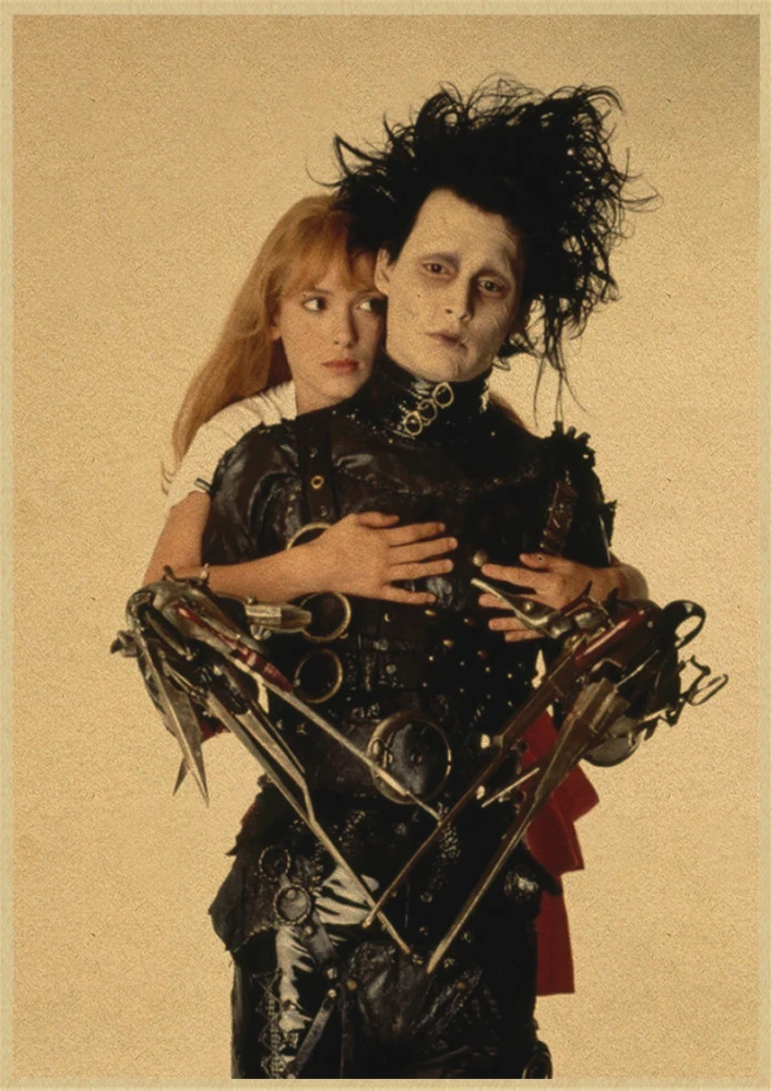 Классическая пленка Эдварда сissorhands плакат крафт-бумага ВИНТАЖНЫЙ ПЛАКАТ бар украшение дома стикер стены - Цвет: Светло-зеленый