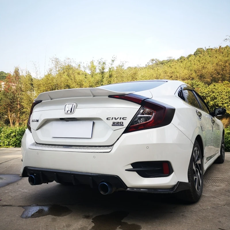 ABS sports Car Rear Trunk Spoiler Wing For HONDA Civic 10 2016 2017 no drilling needed | Автомобили и мотоциклы