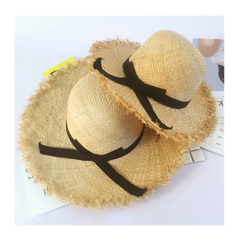 Летняя одежда для родителей и ребенка флоппи с перекрестными шнурками из волокна