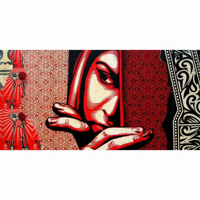 Shepard Fairey Крутое и Большое пляжное полотенце с рисунком граффити супер мягкие