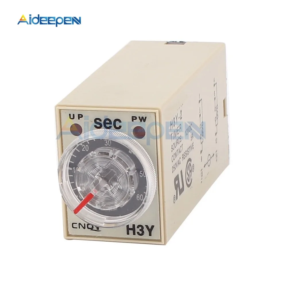 H3Y-2 DC 12 В 24 В AC 110 В 220 в 0-30 секунд таймер задержки Реле времени 0-30 минут твердотельный таймер задержки реле времени