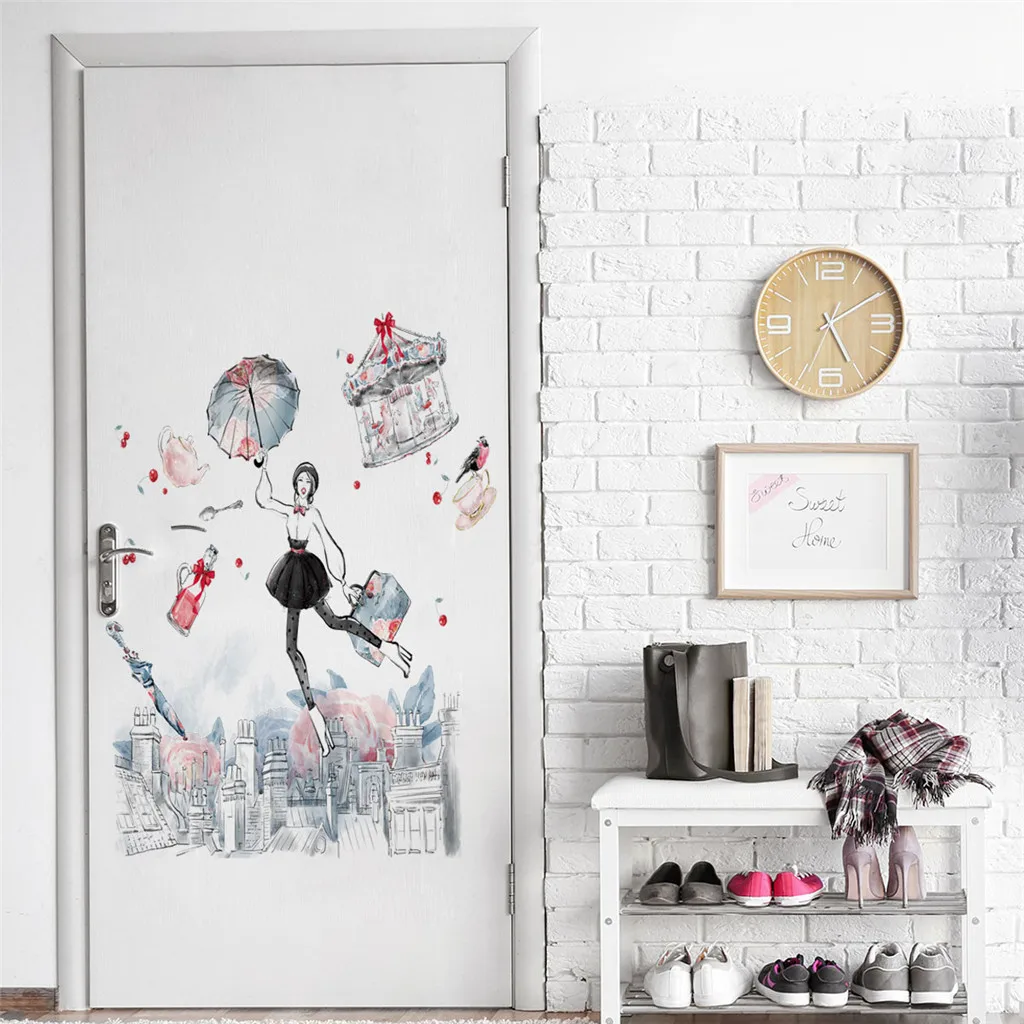 Семейная спальня гостиная креативная Красивая городская девушка на стену с