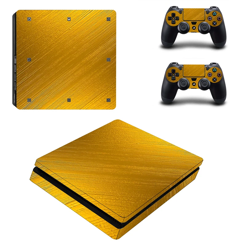 Золото Цвет кожи Стикеры s Виниловая наклейка для sony Playstation 4 PS4 тонкий Наклейка на