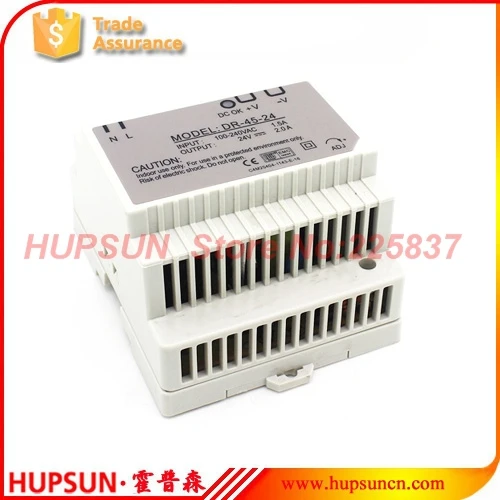 DR 45 fonte Вт 220 В переменного тока в 5 А 12 15 24 2 источник питания на DIN рейку