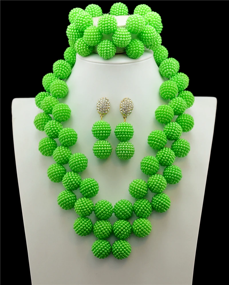 Потрясающе! Зеленые хрустальные ожерелья костюм Треугольные Ювелирные