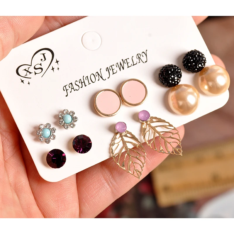 Новинка 2019 модные женские аксессуары оптовая продажа серьги гвоздики для