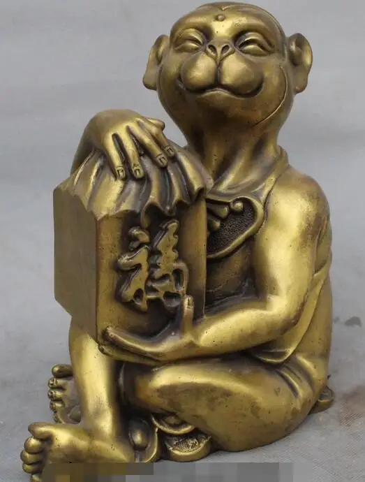 9 &quotнародное искусство Китая чистый Зодиак из латуни фигурка для привлечения