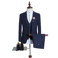 2019 men party wear mens suit wool single button casual suit men mens blazer high quality business suitsjacketsvestpants