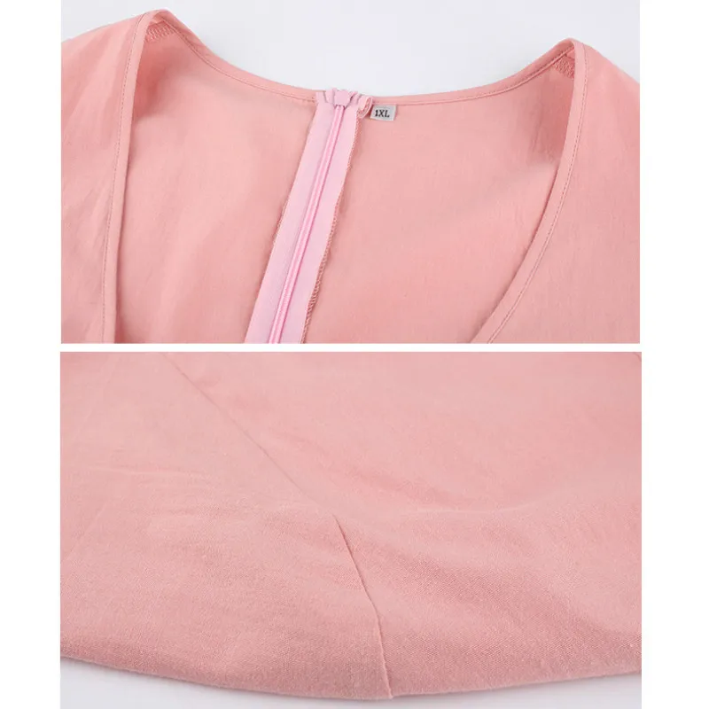 Женские комбинезоны большого размера однотонные розовые длинные Комбинезоны с