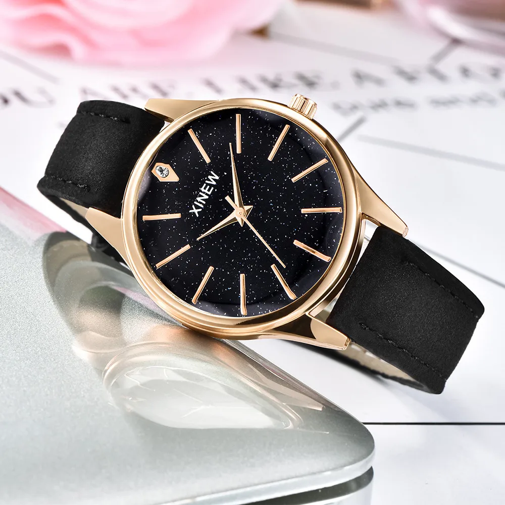 Кварцевые наручные часы reloj mujer модные кожаные женские платье мужские Relogio