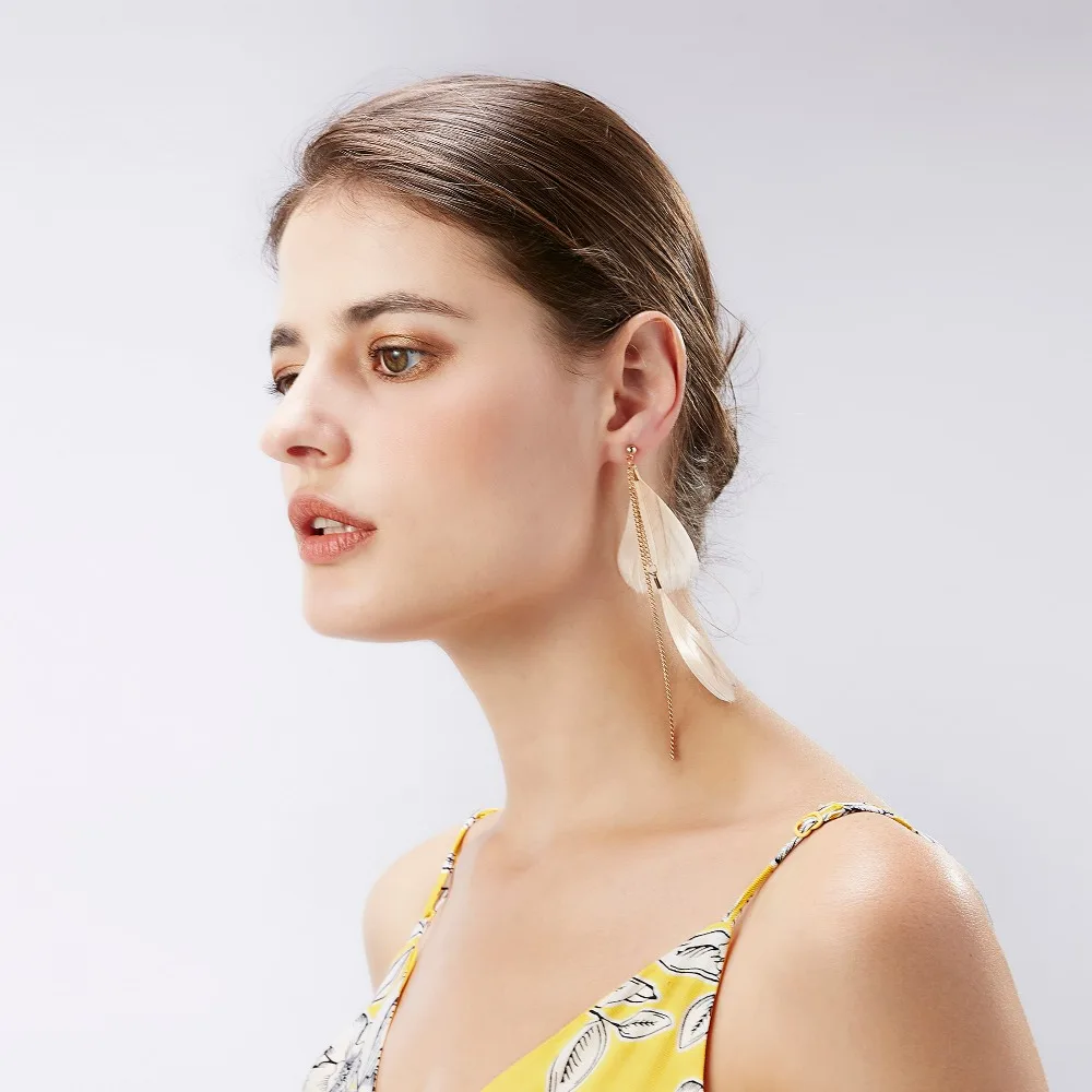 Rinhoo Bohemian Ethnic Long Statement Colorful Tassel Drop Earrings Boho Beads Fringe Earrings Women Fashion Dangle Earring