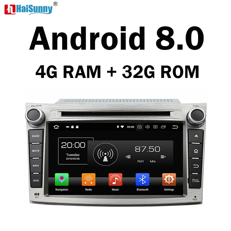 HaiSunny 4 Гб ОЗУ Восьмиядерный Android 8 0 автомобильный DVD GPS Мультимедийный