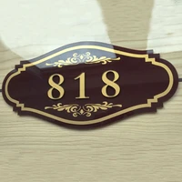 house number door sign plate custom madecombination english letters and digital numbers only 1 4 letters