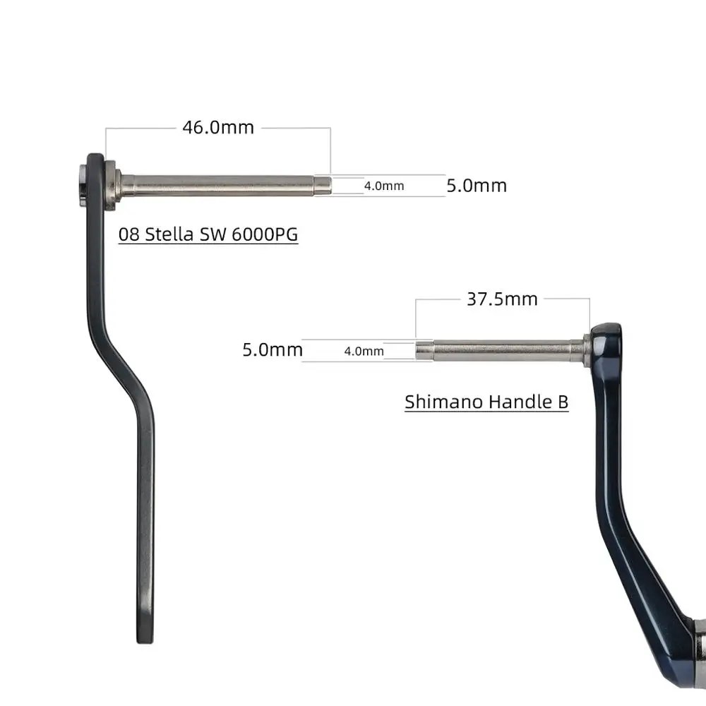 Gomexus силовая ручка 45 мм для Shimano Saragosa Stella SW Stradic FJ 4000 8000 спиннинговая Катушка Ручка