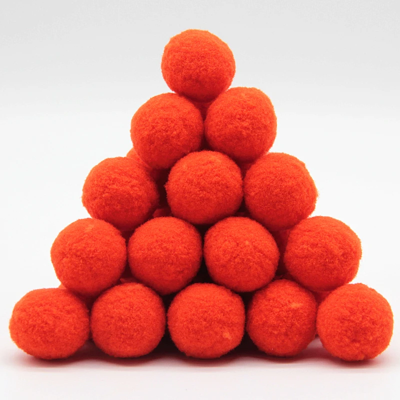 12 orange red 30 г(30 шт.) помпон 30 мм смешанный разноцветный DIY мягкие шарики-Помпоны для украшения дома свадьбы для шитья на ткани аксессуары - Цвет: 12 orange red