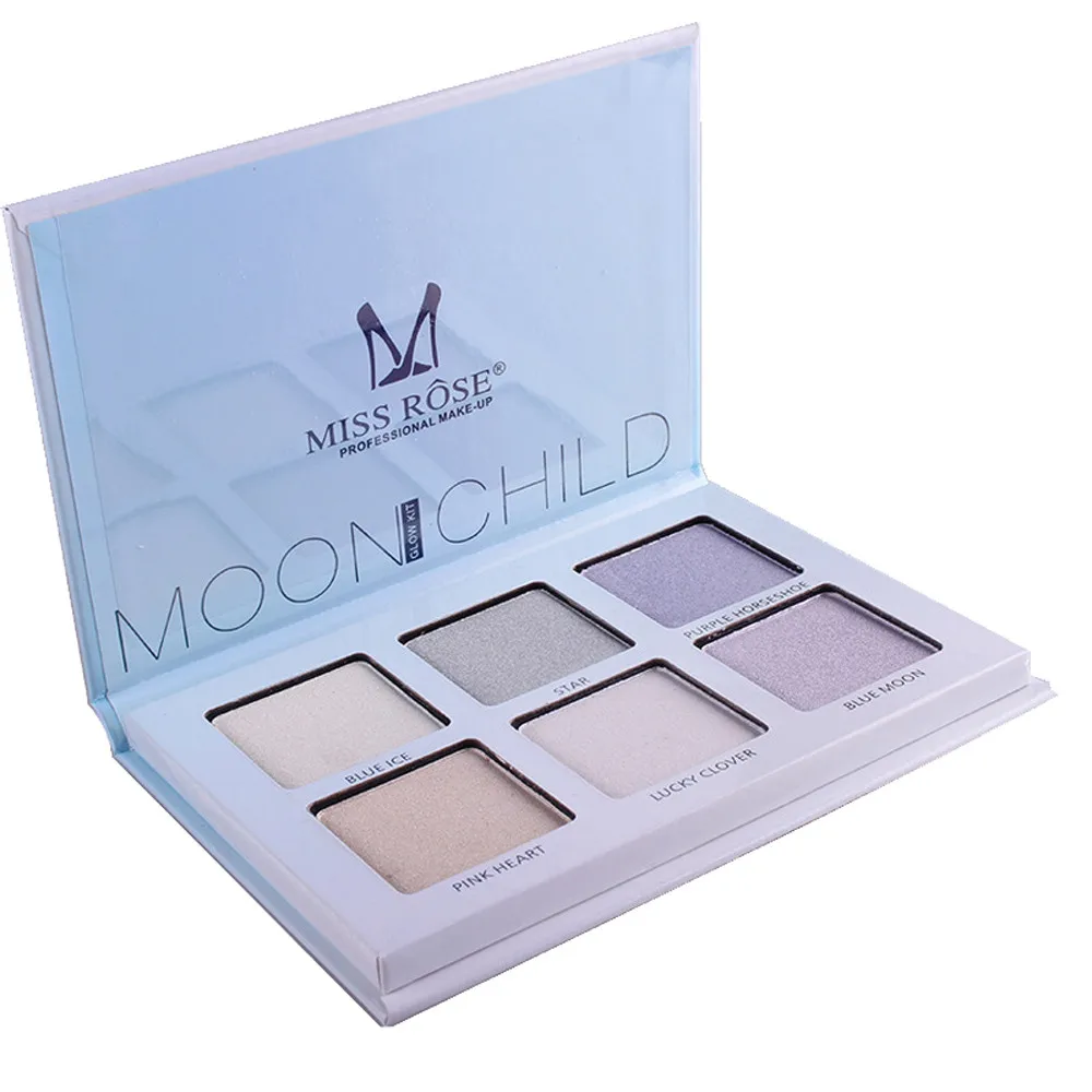MISS ROSE тени для век водонепроницаемые 6 цветов натуральные тени для век Палитра консилер, выделяющая пудра долговечная для макияжа 19L0530