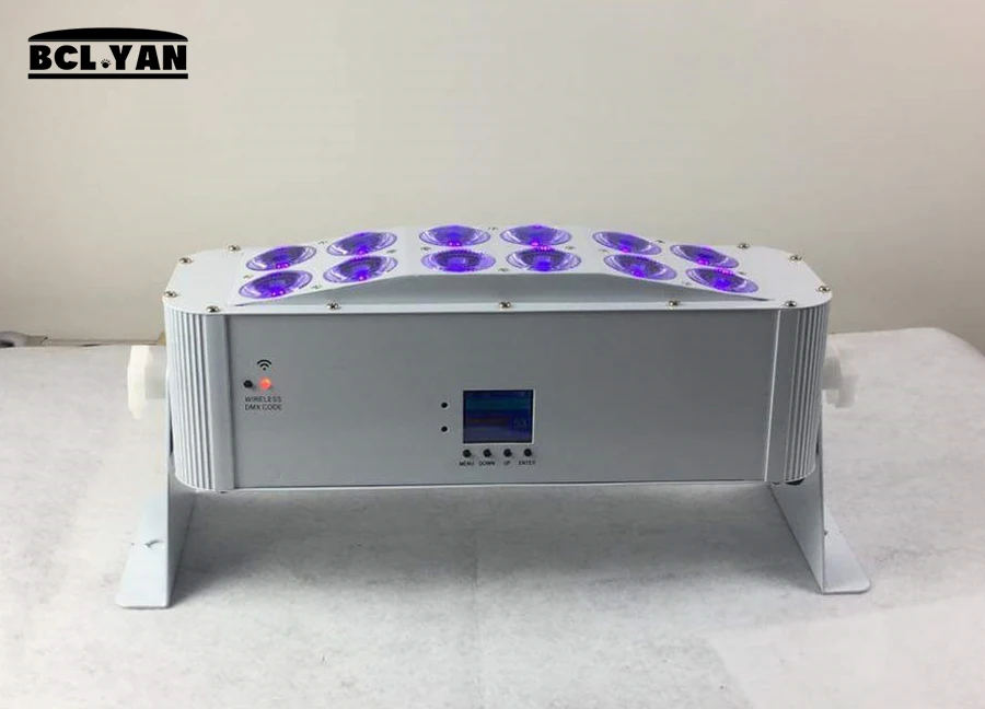 Новый Яркий беспроводной УФ светильник RGBWA 12x18 Вт светодиодный настенный DMX Wifi для