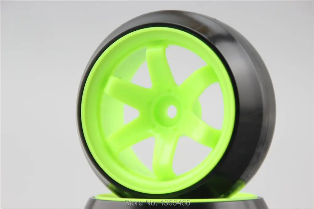 Жесткие радиоуправляемые шины 0 градусов 4 шт. цвет зеленый (материал зеленый)