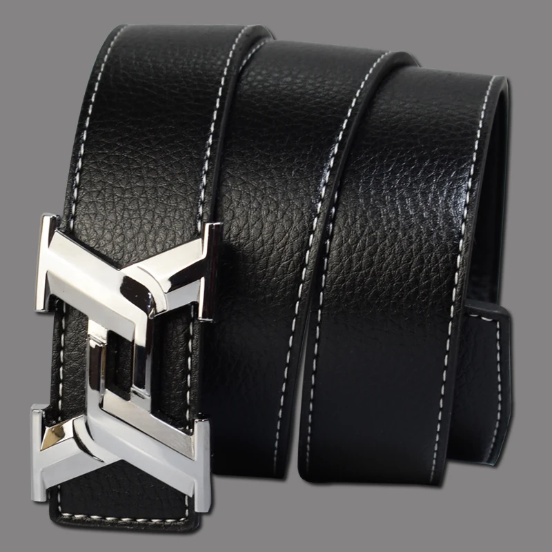 Luxury Belts for Men Fashion Business Casual High Quality Smooth Buckle Designer Male Leather Belts