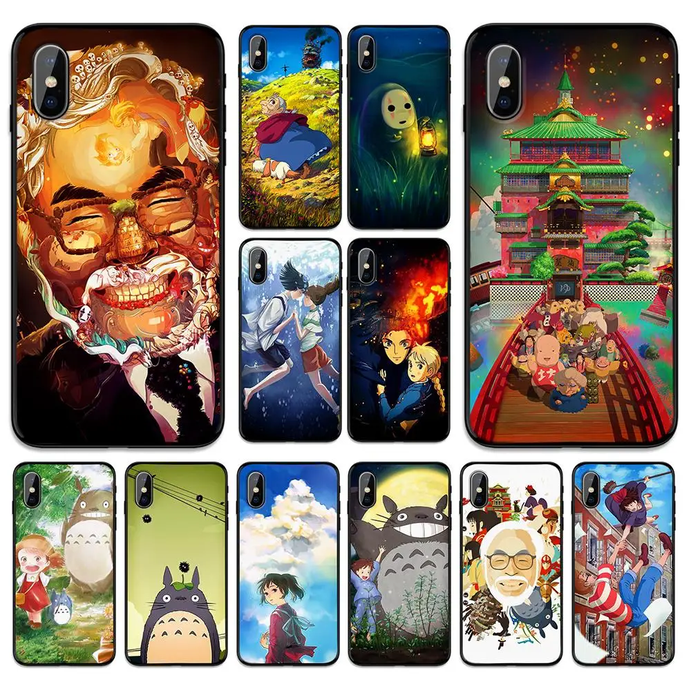 Miyazaki Hayao мягкая термополиуретановая крышка-чехол для Apple iPhone 6 6S 7 8 Plus 5 5S SE X XS MAX XR