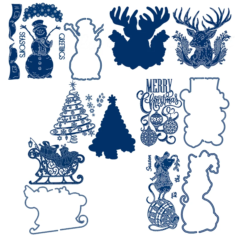 

Christmas Holy Sock Snowman Metal Cutting Dies Stencils For DIY Scrapbooking Decoration Embossing Supplier Handcraft Die Cut New