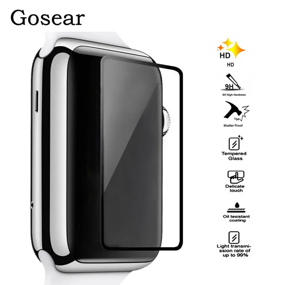 Закаленное защитное стекло Gosear для Apple Watch iWatch i Wach Series 1 2 3 38 мм 42 мм|film for glass|film