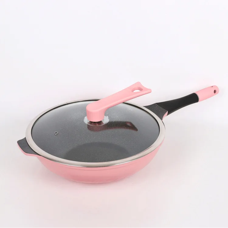 Непокрытая Бездымная антипригарная вок кухонная утварь чугунная кастрюля для