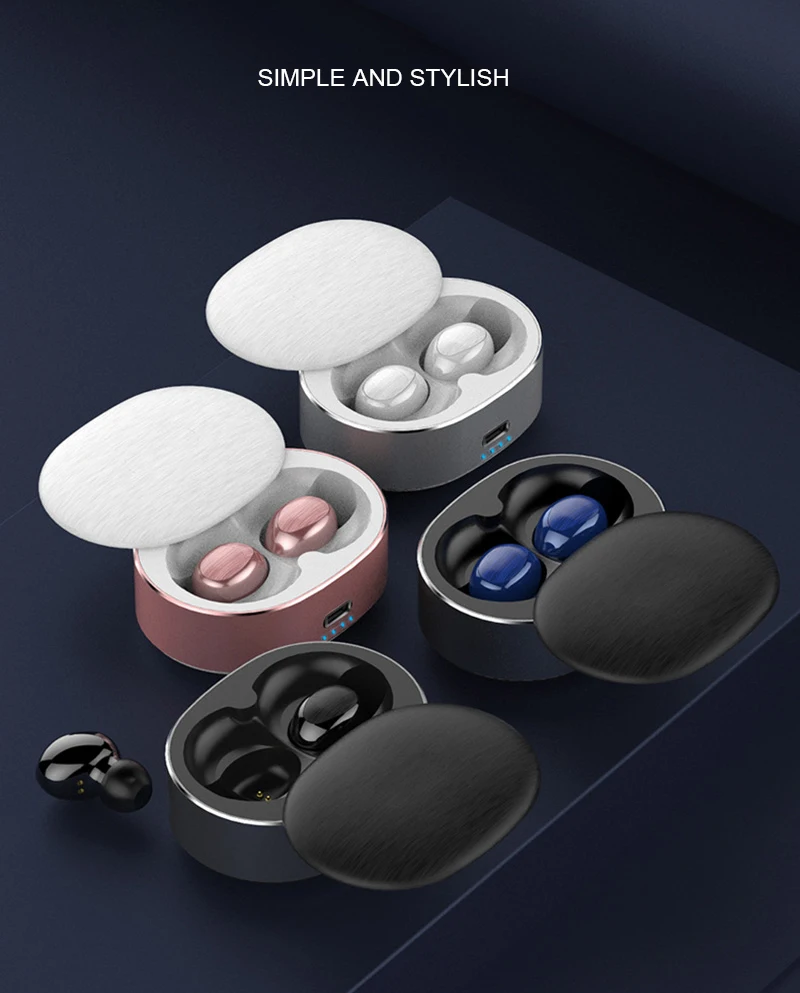 GYKZ Мини Bluetooth 5,0 наушники невидимые Беспроводные спортивные музыкальные легкие портативные наушники высокой емкости 360 градусов вращающиеся наушники