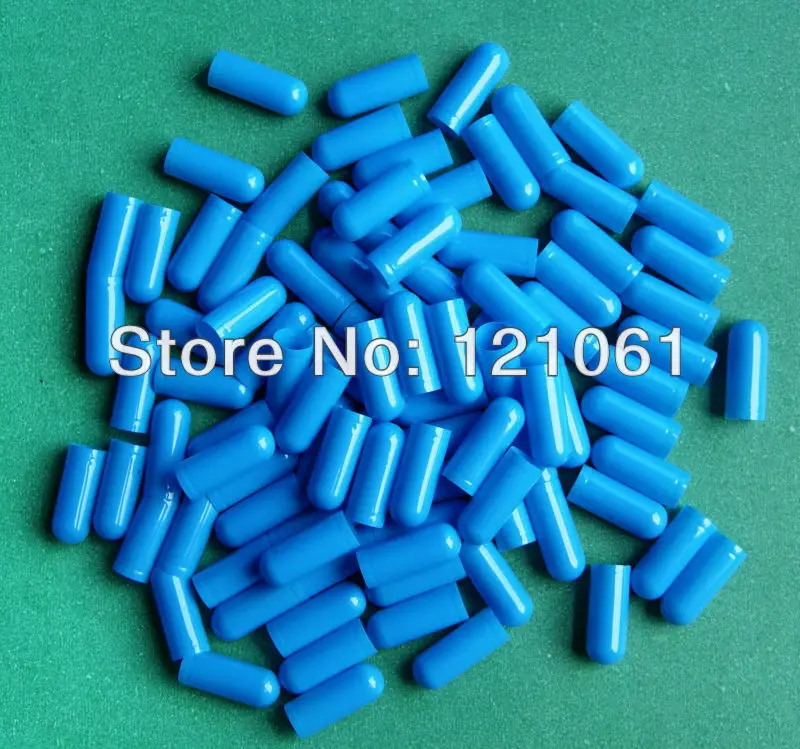 0 #5000 шт! Сине-синие цветные пустые капсулы Размер твердые желатиновые