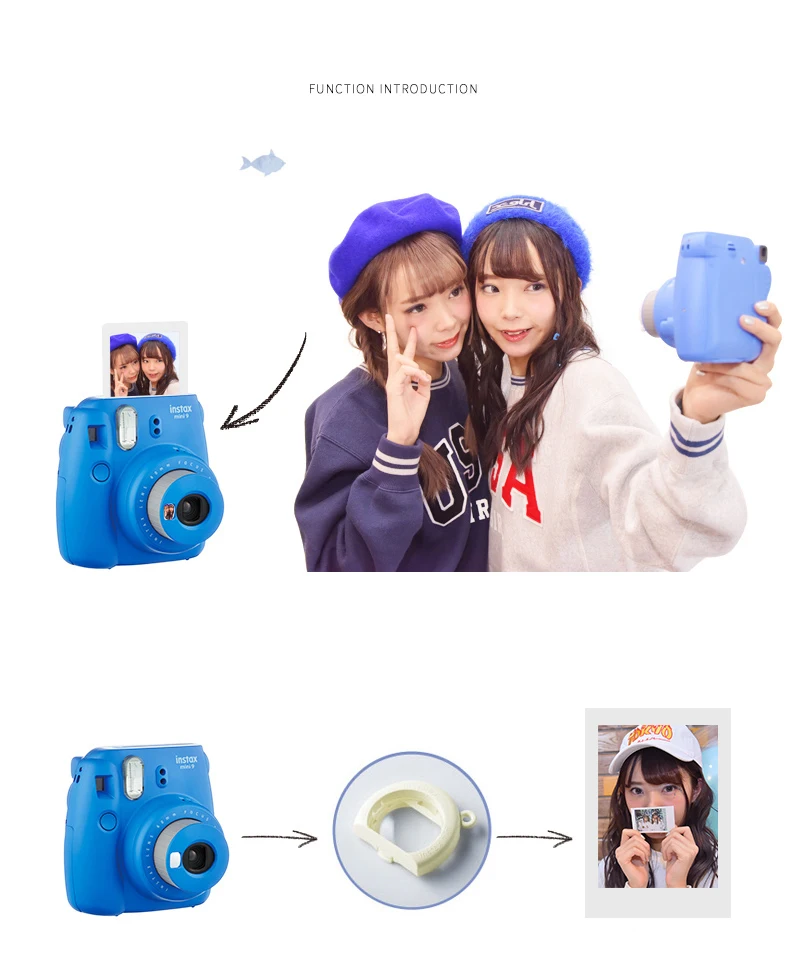 Fujifilm Instax Mini 9 Бесплатный подарок фото камера FilmPhoto камера в 6 цветов Блокировка мгновенная фото камера