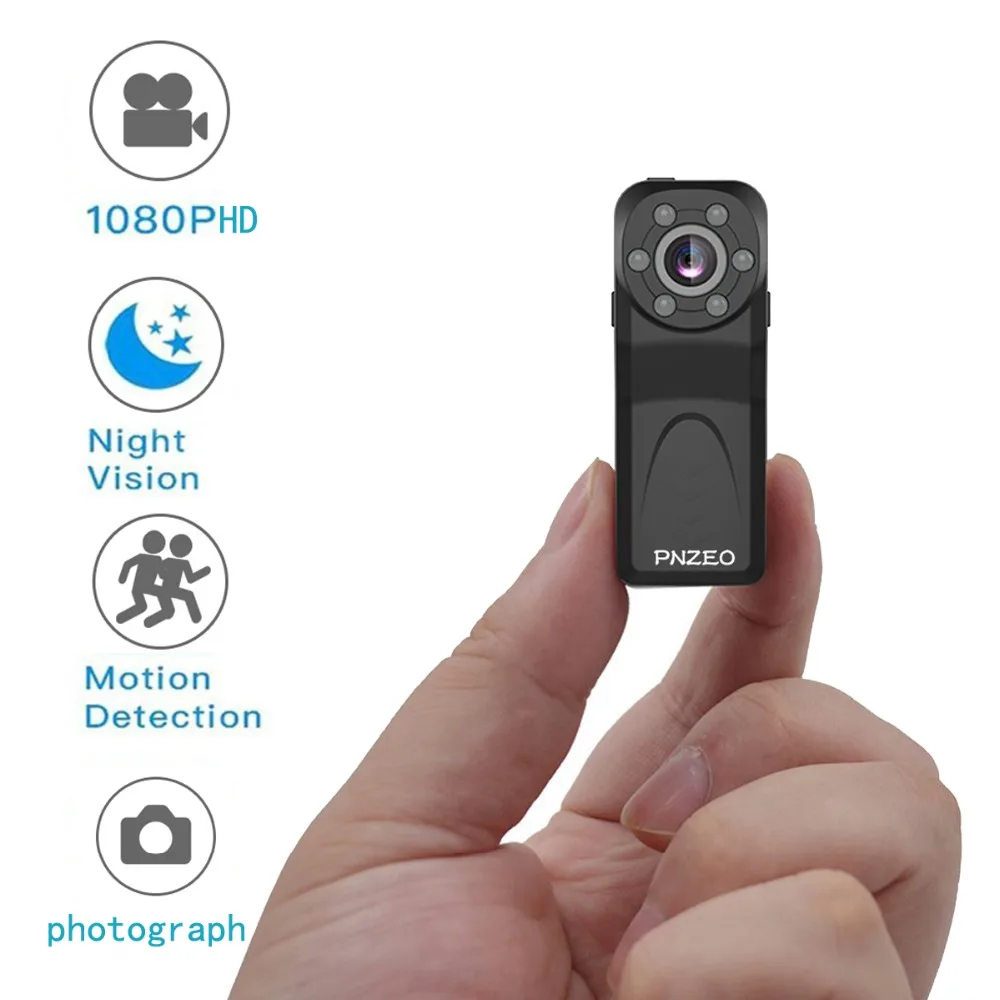 Мини камера PNZEO PD6 1080P HD ИК ночного видения супер маленькая Спортивная изношенная