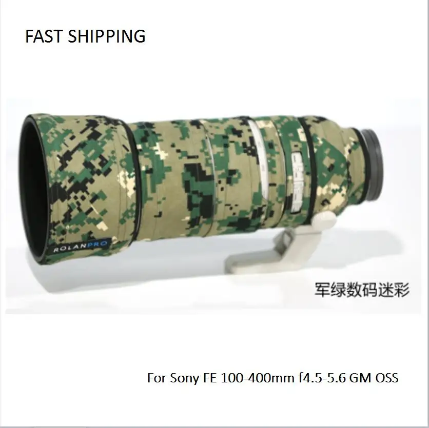 DHL/EMS доставка пальто для объектива Камуфляж Sony FE 100-400 мм f4.5-5 6 GM OSS пистолет одежда